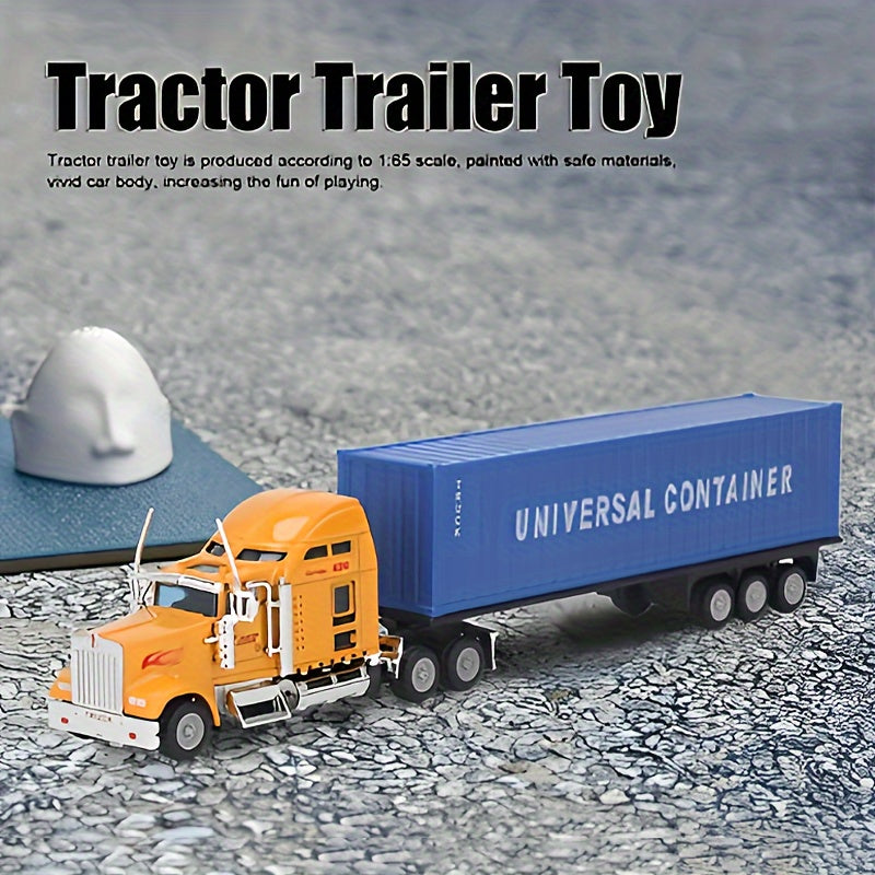 Alloy Container Truck QX1805 Sound and Light Vehicle Model
