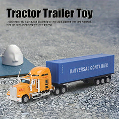Alloy Container Truck QX1805 Sound and Light Vehicle Model