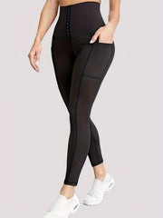 High Waist Tummy Control Plus Size Yoga Leggings with Pockets