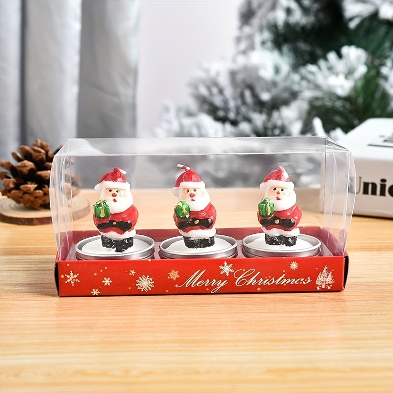 3pcs Christmas Decoration Candles DIY Ornaments