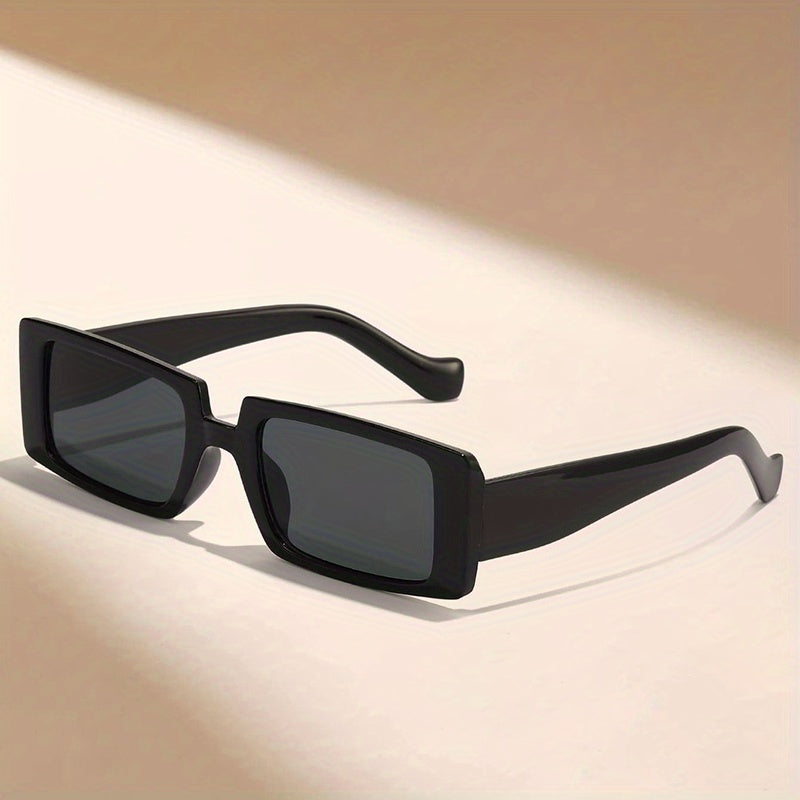 Retro Rectangle Sunglasses 90s Vintage Summer Sun UV400 Protection
