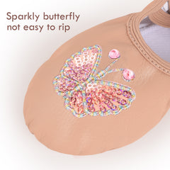 Butterfly Embroidered Ballet Shoes for Girls - Perfect for Dancing