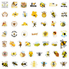101pcs Bumble Bee Stickers for Water Bottles Crafts Scrapbooking Party Favors