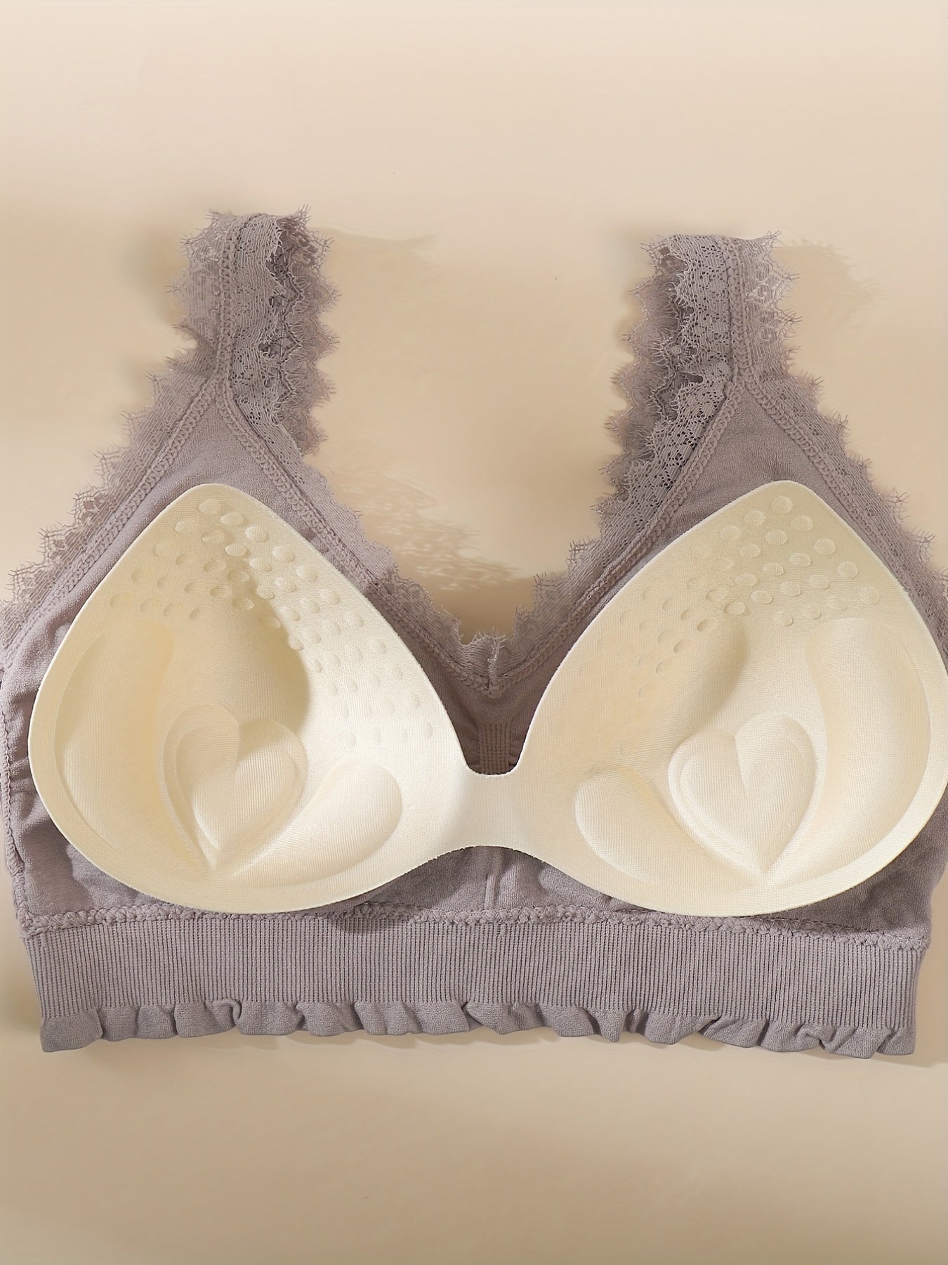 3pcs Lace Wireless Bras Comfy & Stretch Women's Lingerie