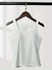 Women's Padded Sports Tank Top Workout Running Fitness Yoga Sleeveless Shirts