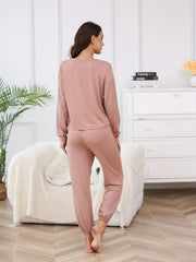 Women's Pajama Set Long Sleeve Top & Pants