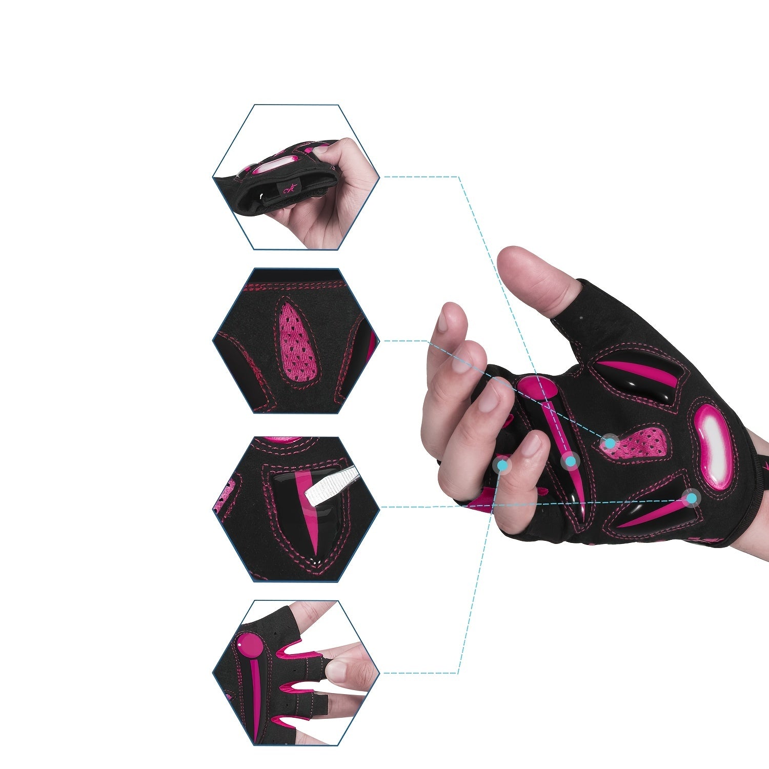 Moreok Liquid Gel Pad Cycling Gloves for Men Women - Comfortable and Breathable