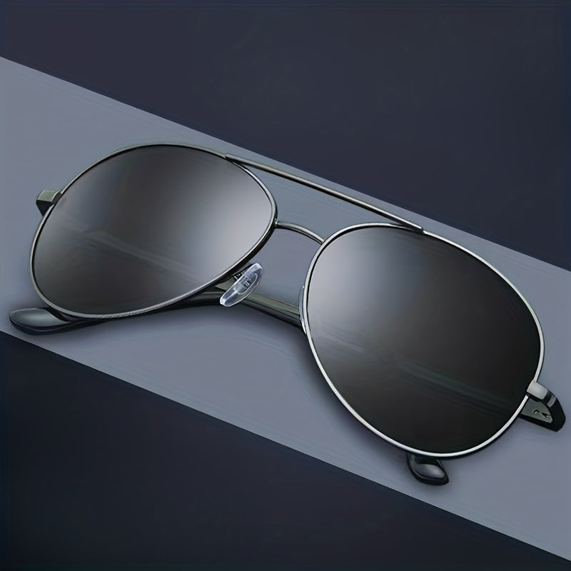 1pc Men's Outdoor Dual-Use Polarized Sunglasses Night Vision Sun Protection