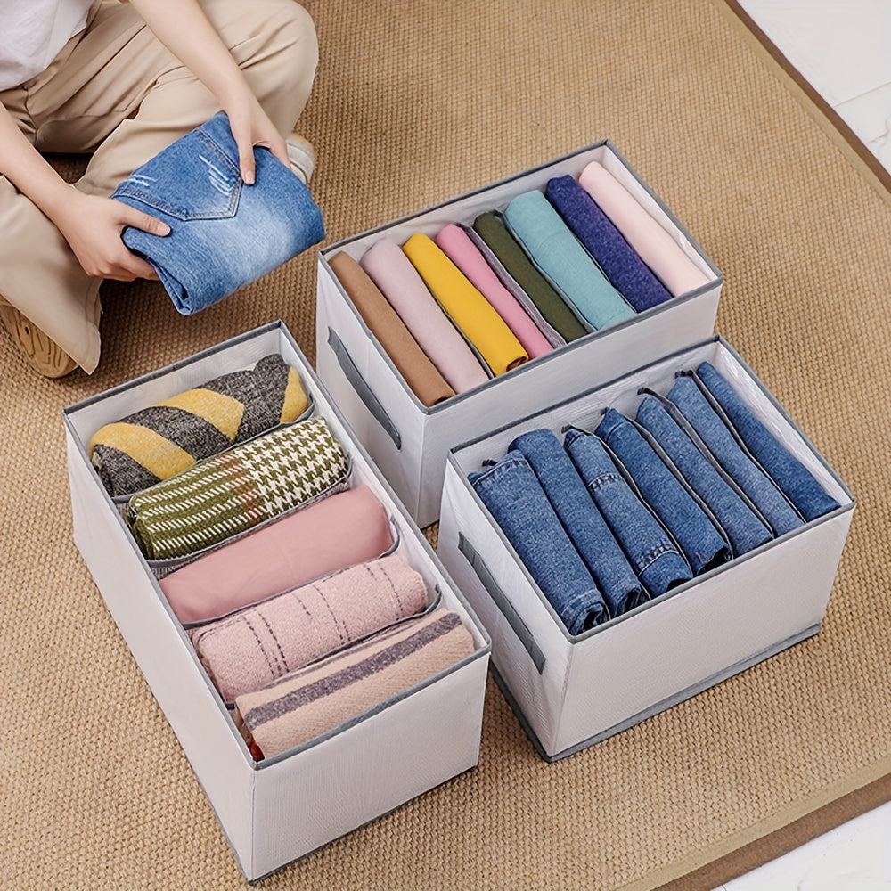 Wardrobe Clothes Organizer 9 Grids Drawer Organizers Foldable Closet Storage