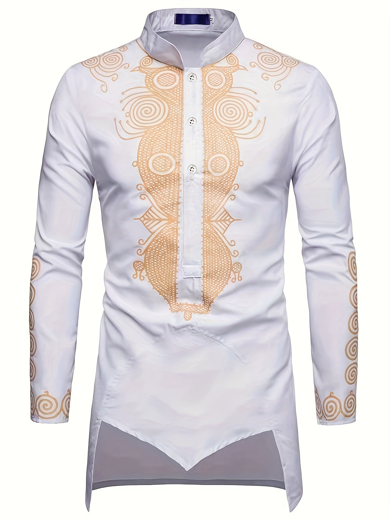 Men's African Traditional Long Sleeve Print Dashiki