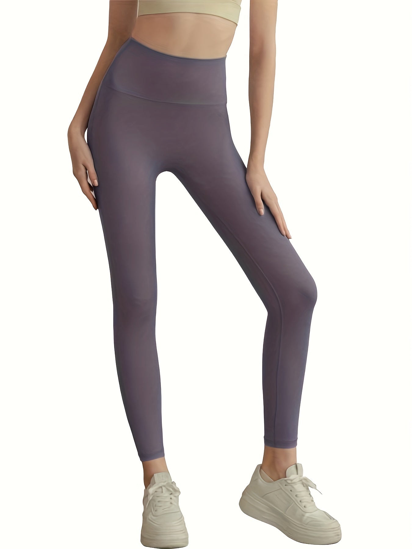High Waist Yoga Pants Slim Fit Butt Lifting Tummy Control Sporty Pants