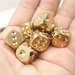 20mm Large Brass Dice Bar Game 6 sided Brass Copper Dice