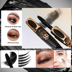 Silk Fiber Mascara Purple Brown Waterproof Slender Primer