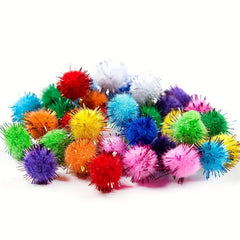 300pcs Colorful Golden Scallion Balls High Elastic Plush Balls