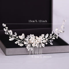 Floral Bridal Hair Comb Wedding Hair Accessory