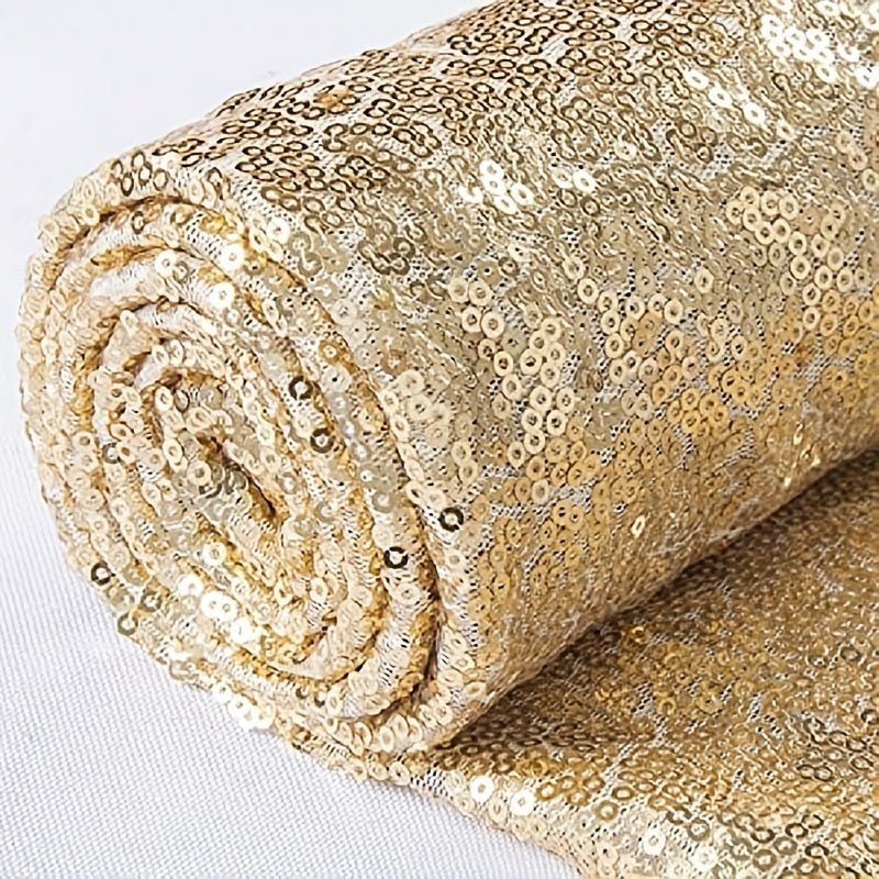 1pc Precut Sequin Fabric For Tablecloth Gowns Dress And Home Decor