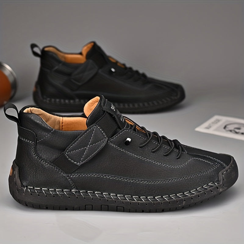 Men's Leather Loafers Dress Shoes Casual Work Shoe Brown US Male