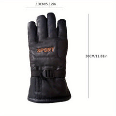 Warm Cycling Gloves Windproof Ski Gloves Waterproof Anti Slip Gloves