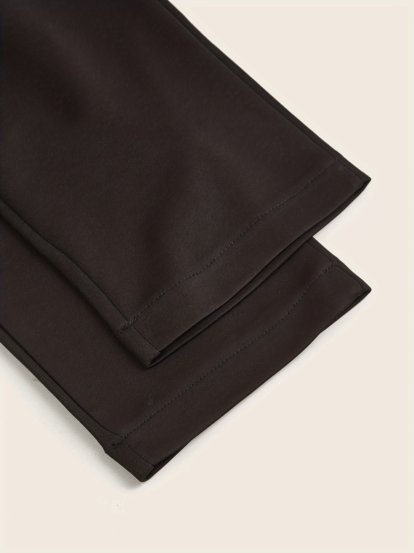 Solid Ruched Pants Casual Cropped Versatile Pants