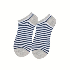 5 Pairs Striped Ankle Socks Women's Sports Stockings