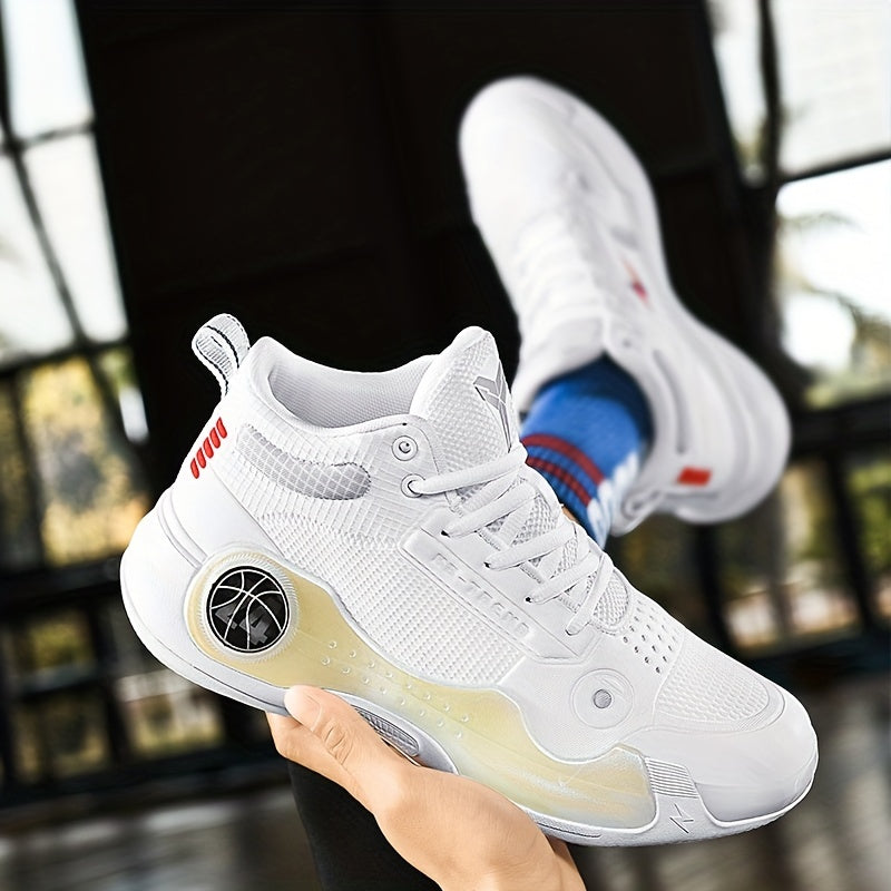 Men's Breathable Non Slip Basketball Shoes Lace Up Sneakers