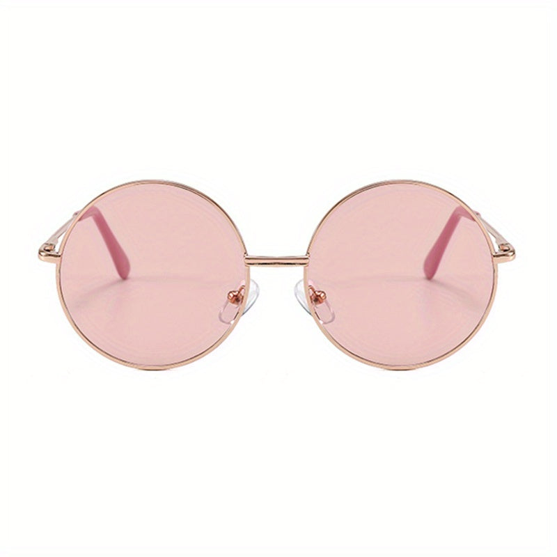 Round Metal Frame Sunglasses Vintage Tinted Lens Glasses UV400