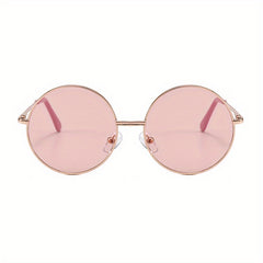 Round Metal Frame Sunglasses Vintage Tinted Lens Glasses UV400