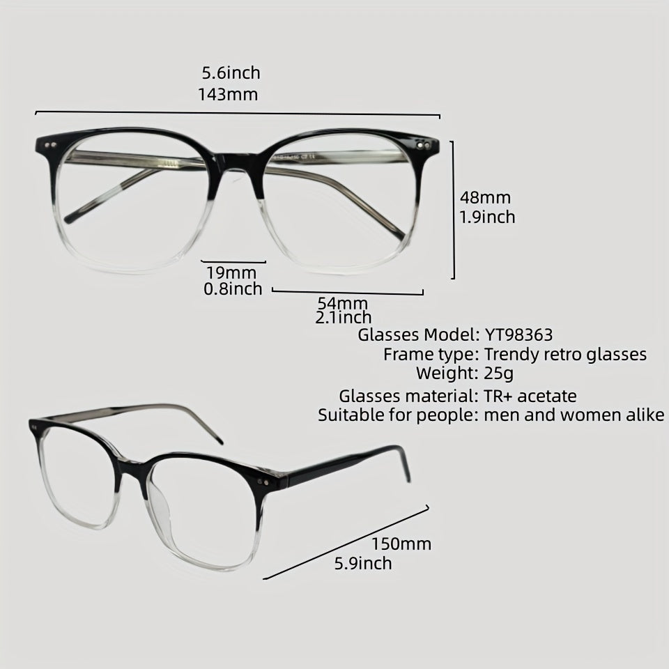 Men's Square Eyeglasses Frame Optical Glasses