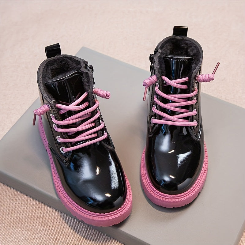 Girls Soft Warm Fleece Boots - Indoor Outdoor Walking Winter