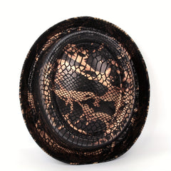Men's Flat Leather Top Hat Street Hat