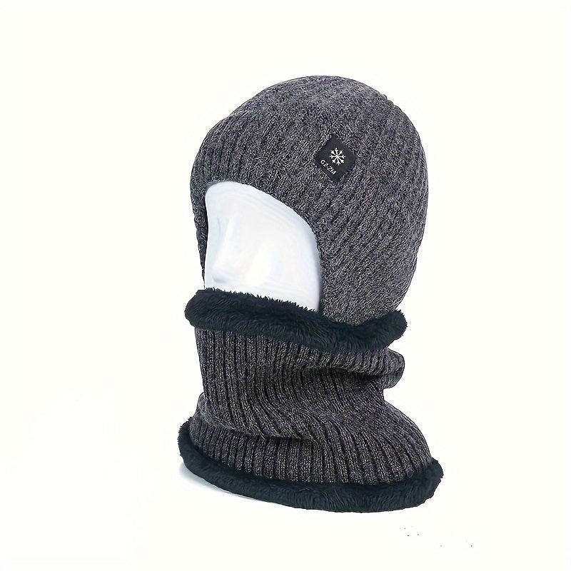 Men's Winter Warm Ear Protection Knitted Woolen Hat For Middle Aged And Elderly