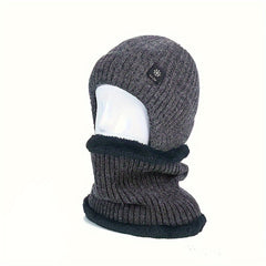 Men's Winter Warm Ear Protection Knitted Woolen Hat For Middle Aged And Elderly