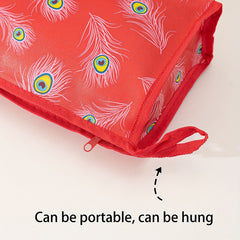 Feather Print Makeup Bag Waterproof Roomy Perfect for Travel