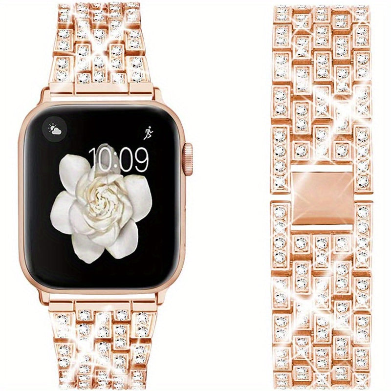Metal Rhinestone Wristband Strap For IWatch