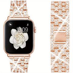 Metal Rhinestone Wristband Strap For IWatch