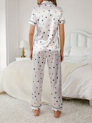 Colorful Love Print Pajama Set