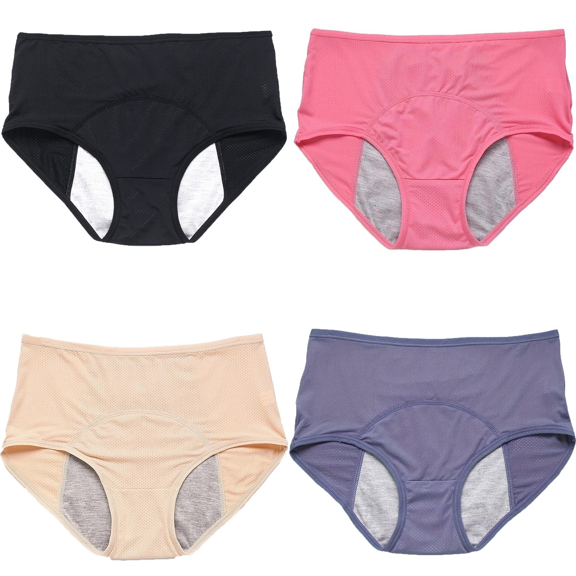 4pcs Period Panties Comfy & Breathable Anti Leak Women's Underwear