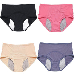 4 Pack Plus Size Leak proof Period Underwear Set