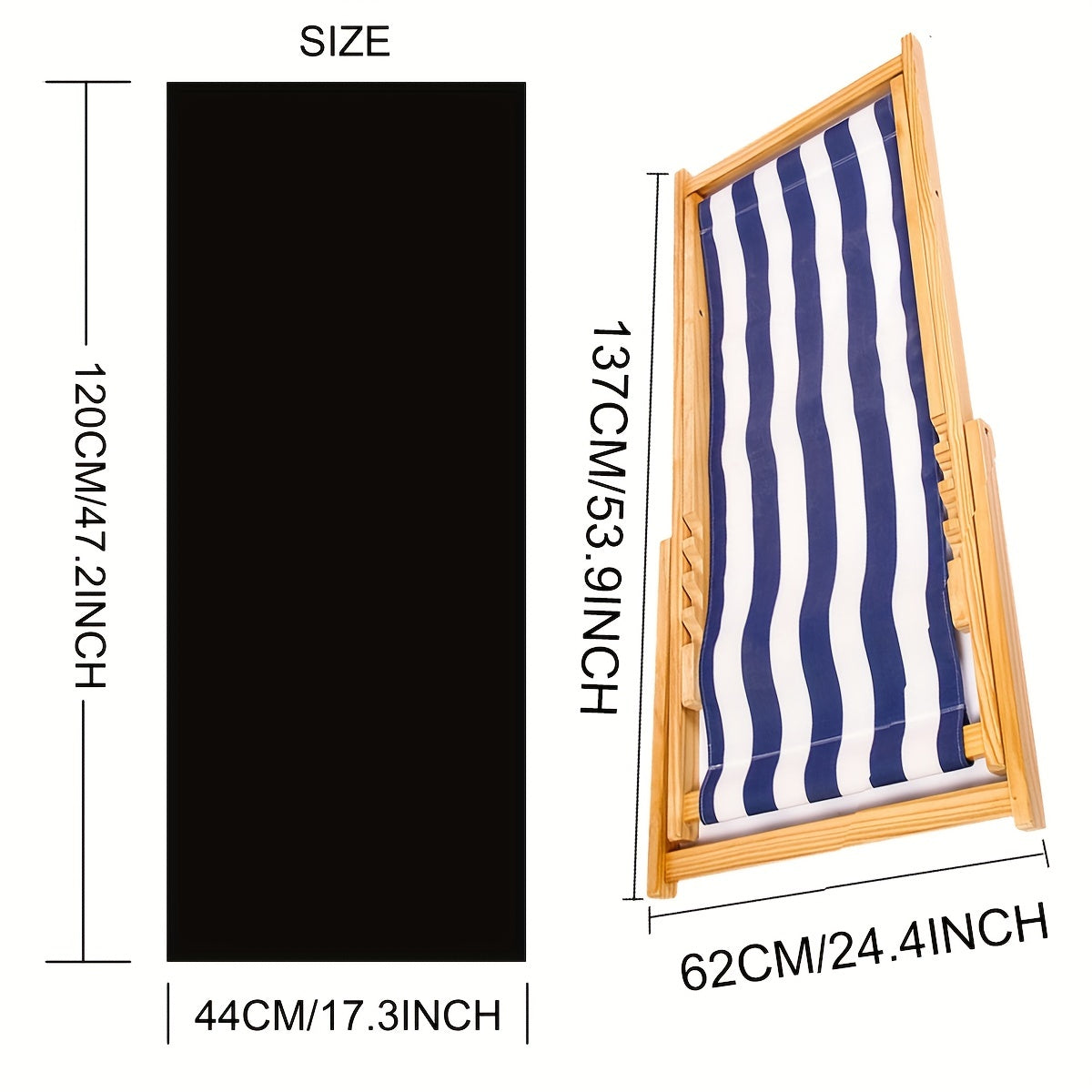 Replacement Canvas 47"x24" for Patio Lounge Chair