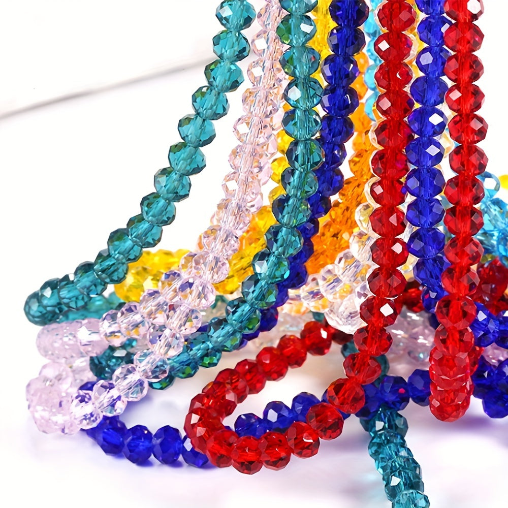100pcs 6mm Crystal Glass Flat Beads for Jewelry Making