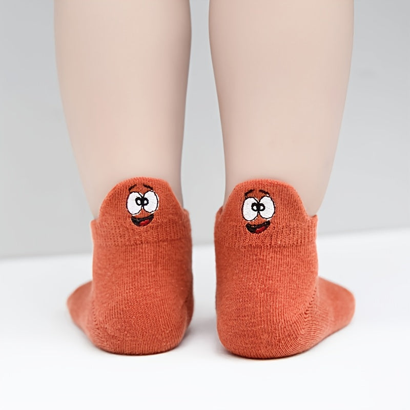 5 Pairs Boys Cartoon Casual Ankle Socks for Kids