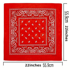 Paisley Print Bandana Neckerchief Hip Hop Cowboy Hankies Head Wrap