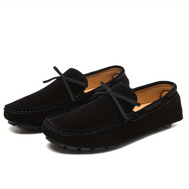 Men's Bowknot Loafer Shoes Non-slip Driving Moccasins