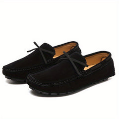 Men's Bowknot Loafer Shoes Non-slip Driving Moccasins