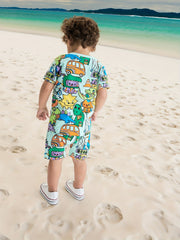Toddler Boys Cartoon Tee Top Shorts Set Casual Outfit