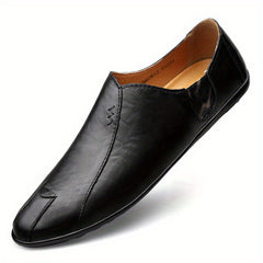 Men's Leather Loafer Shoes Comfy Slip On Shoes