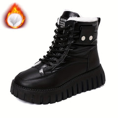 Women's Warm Snow Boots - Comfortable Non-slip Medium Tube Sneakers
