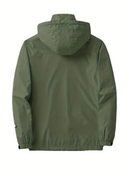 Men's Casual Zip Up Windbreaker Jacket For Outdoor Activities