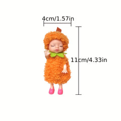 Halloween Pumpkin Elf Ornament Sleeping Pumpkin Elf Mini Doll