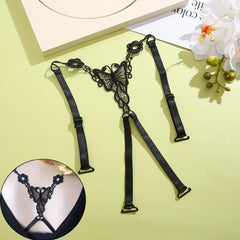 Lace Embroidery Shoulder Straps Criss Cross Back Adjustable Underwear Straps